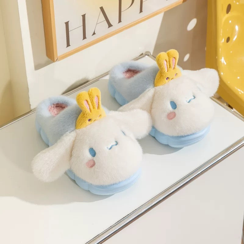 Fuzzy Winter Sanrio Bunny Slippers