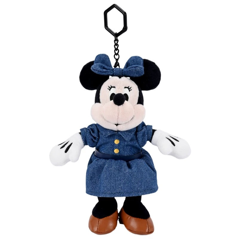 Original Potdemiel Mickey and Minnie DenimPlush Keychain