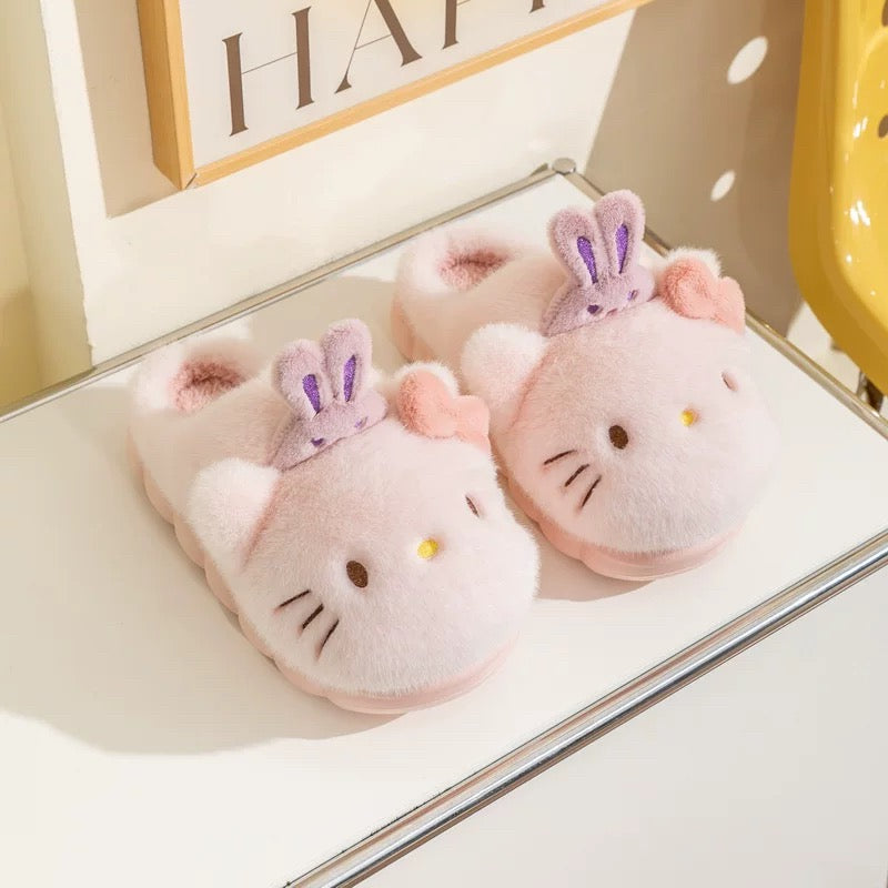Fuzzy Winter Sanrio Bunny Slippers
