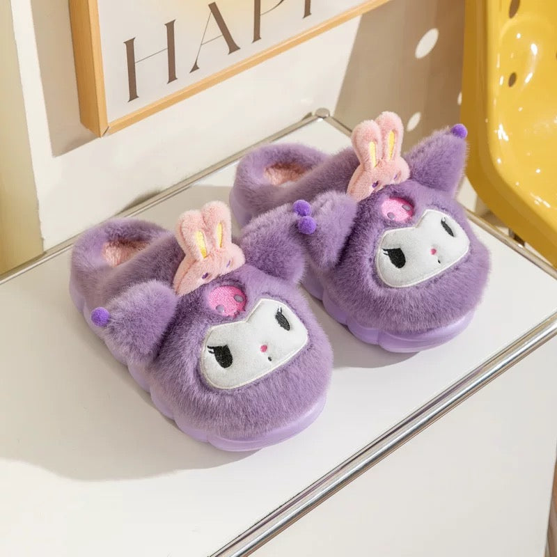 Fuzzy Winter Sanrio Bunny Slippers
