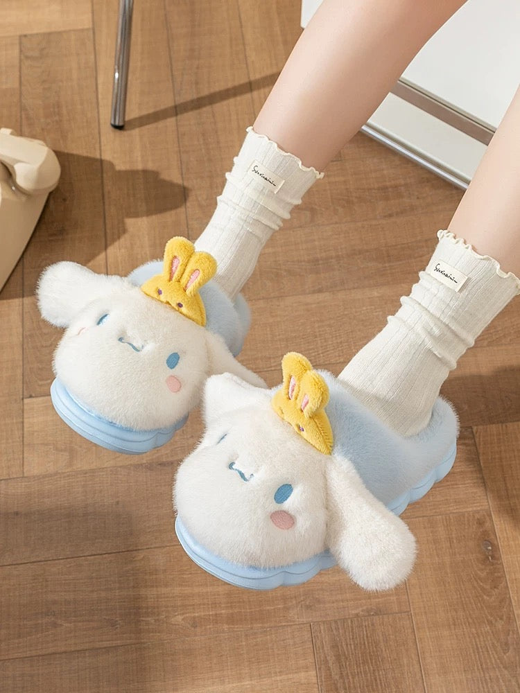 Fuzzy Winter Sanrio Bunny Slippers