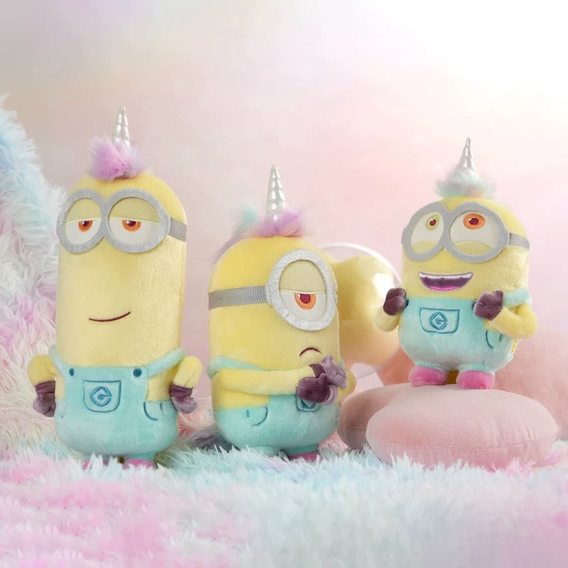 Original Potdemiel Minion Rainbow Plush Keychain