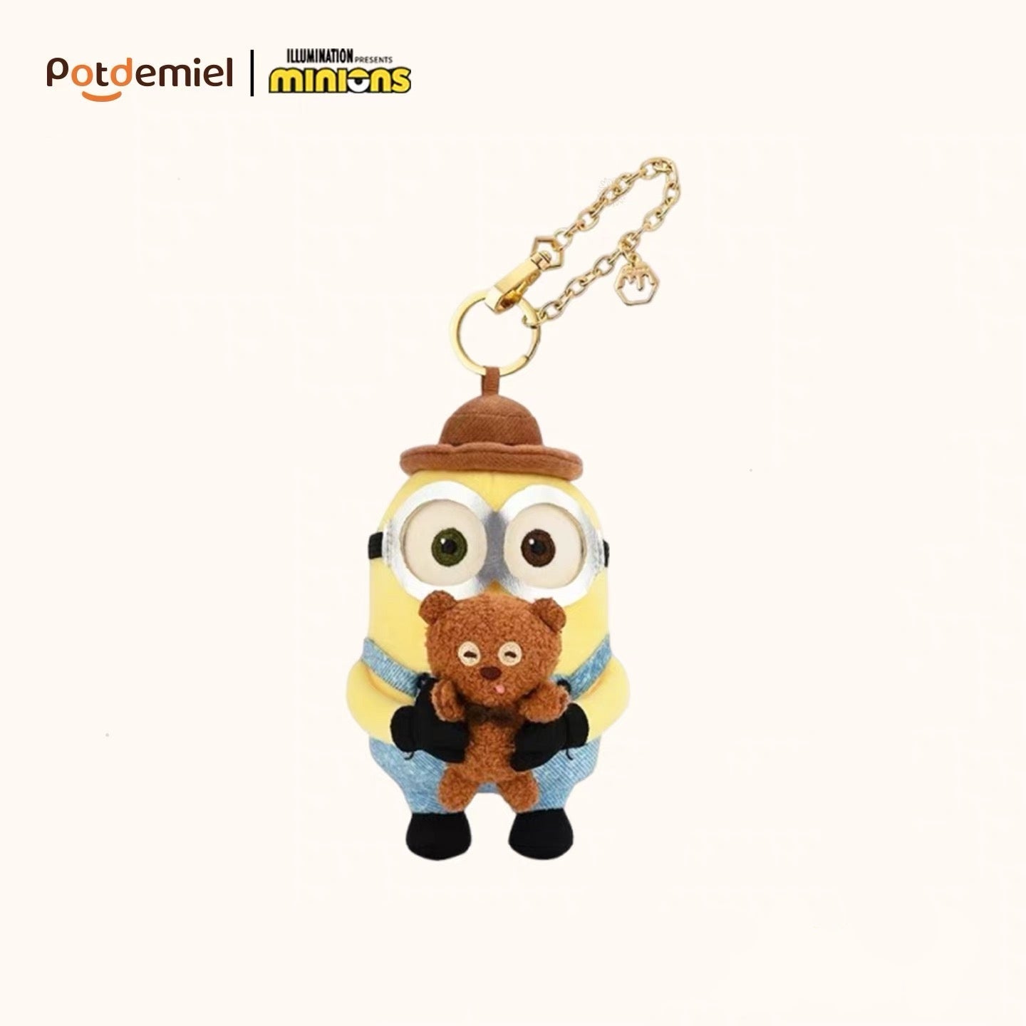 Original Potdemiel Minions Bob & Tim Plush Keychain
