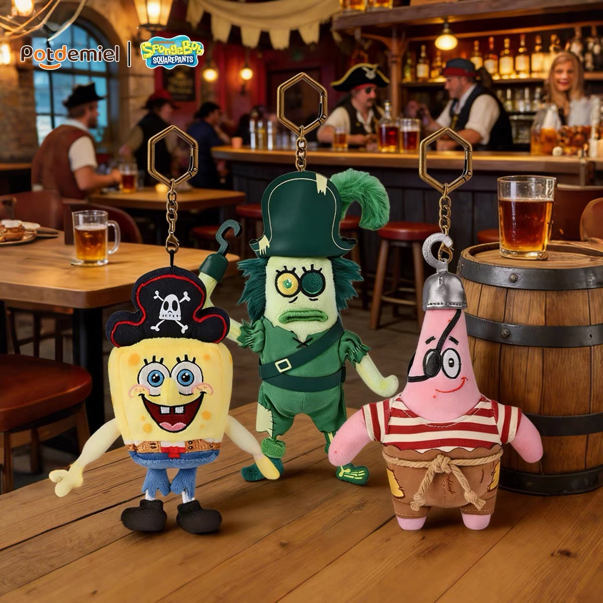 Original Potdemiel Pirate SpongeBob SquarePants Plush Keychain