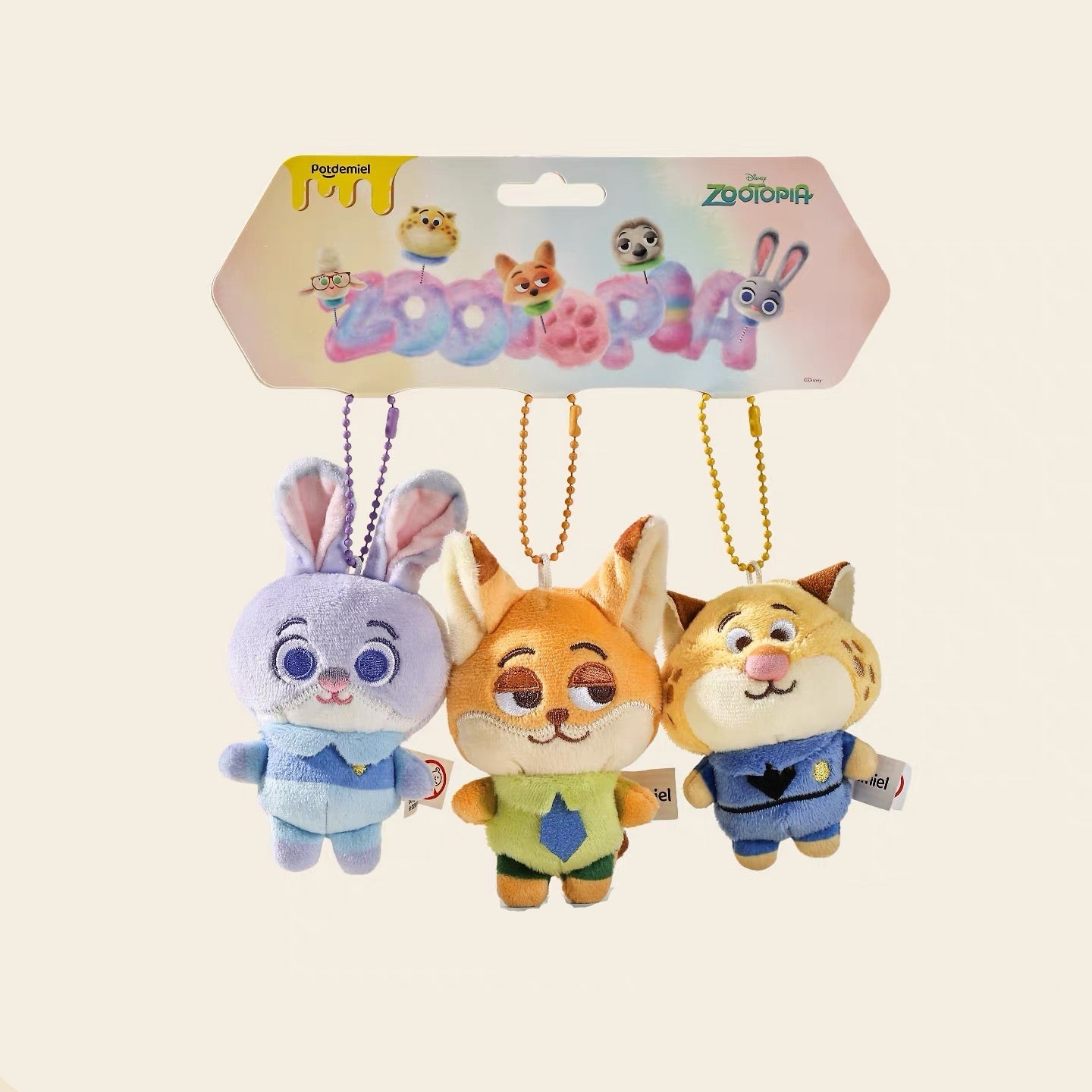 Original Potdemiel Zootopia mini Plush Keychain Set