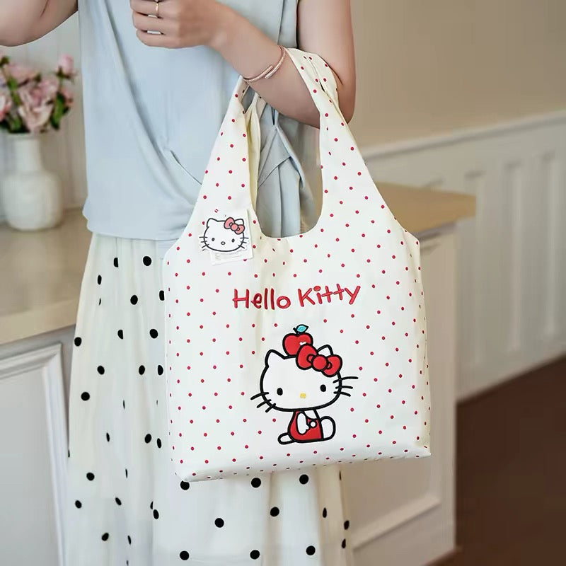Licensed Hello Kitty Polkadot Tote Bag