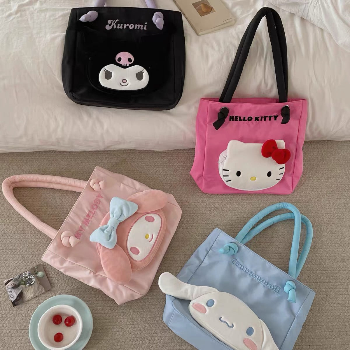Licensed Puffy Strap Sanrio Tote Bag