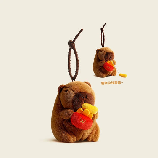 Capybara Fries Plush Keychain