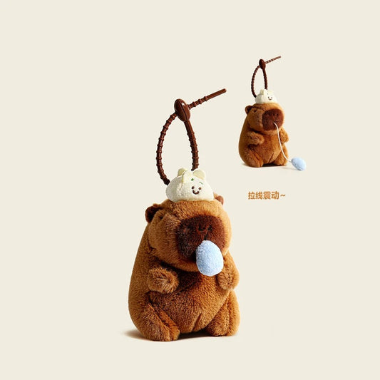 Capybara Soup Dumpling Plush Keychain