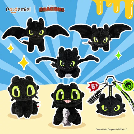 Original Potdemiel How to Train Your Dragon Toothless Plush Keychain