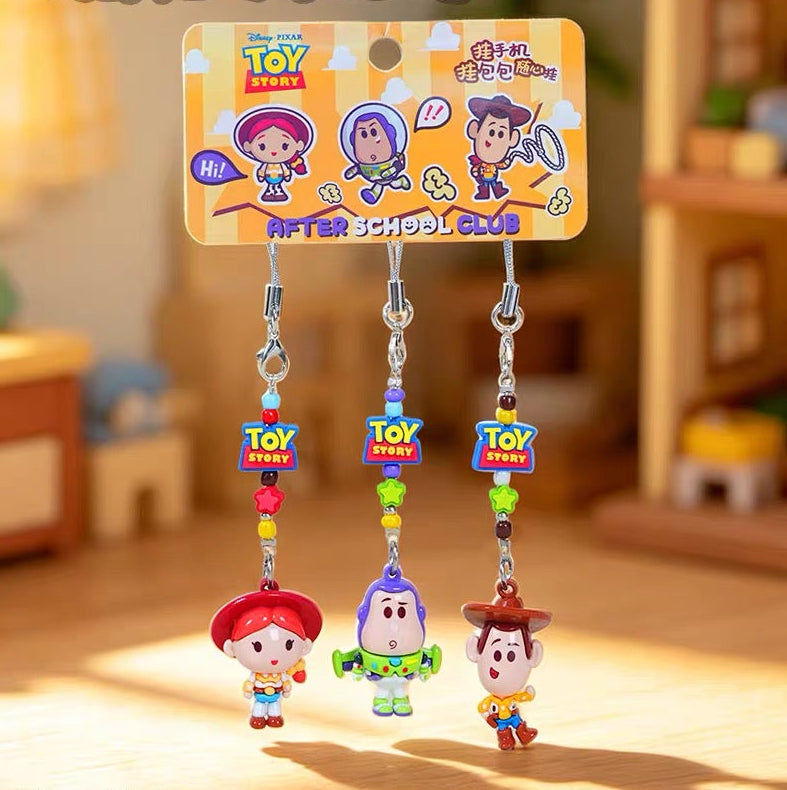 Licensed Baimao Toy Story 3pcs Set Keychain | Phone Strap