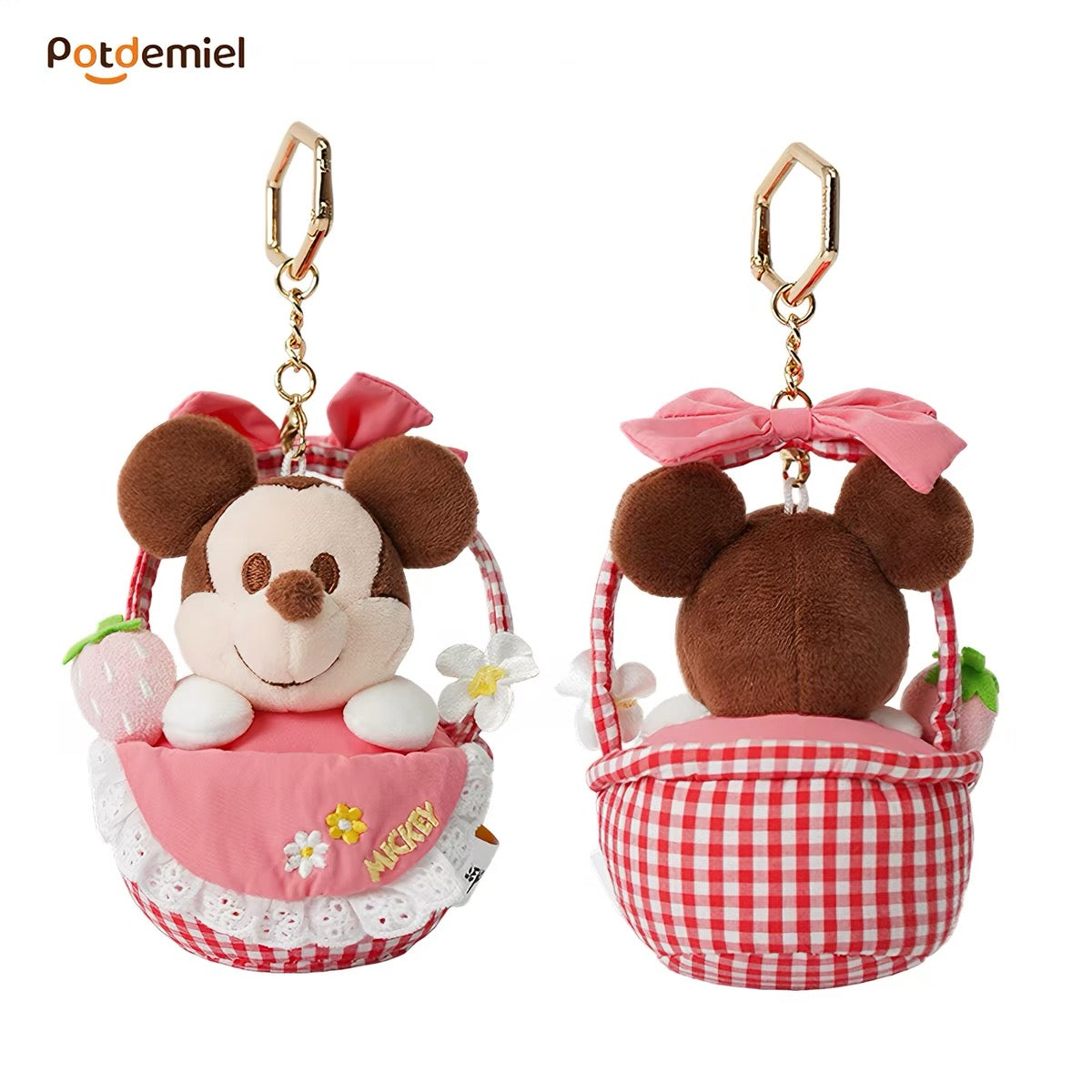 Original Potdemiel Mickey & Friends Picnic Basket Plush Keychain