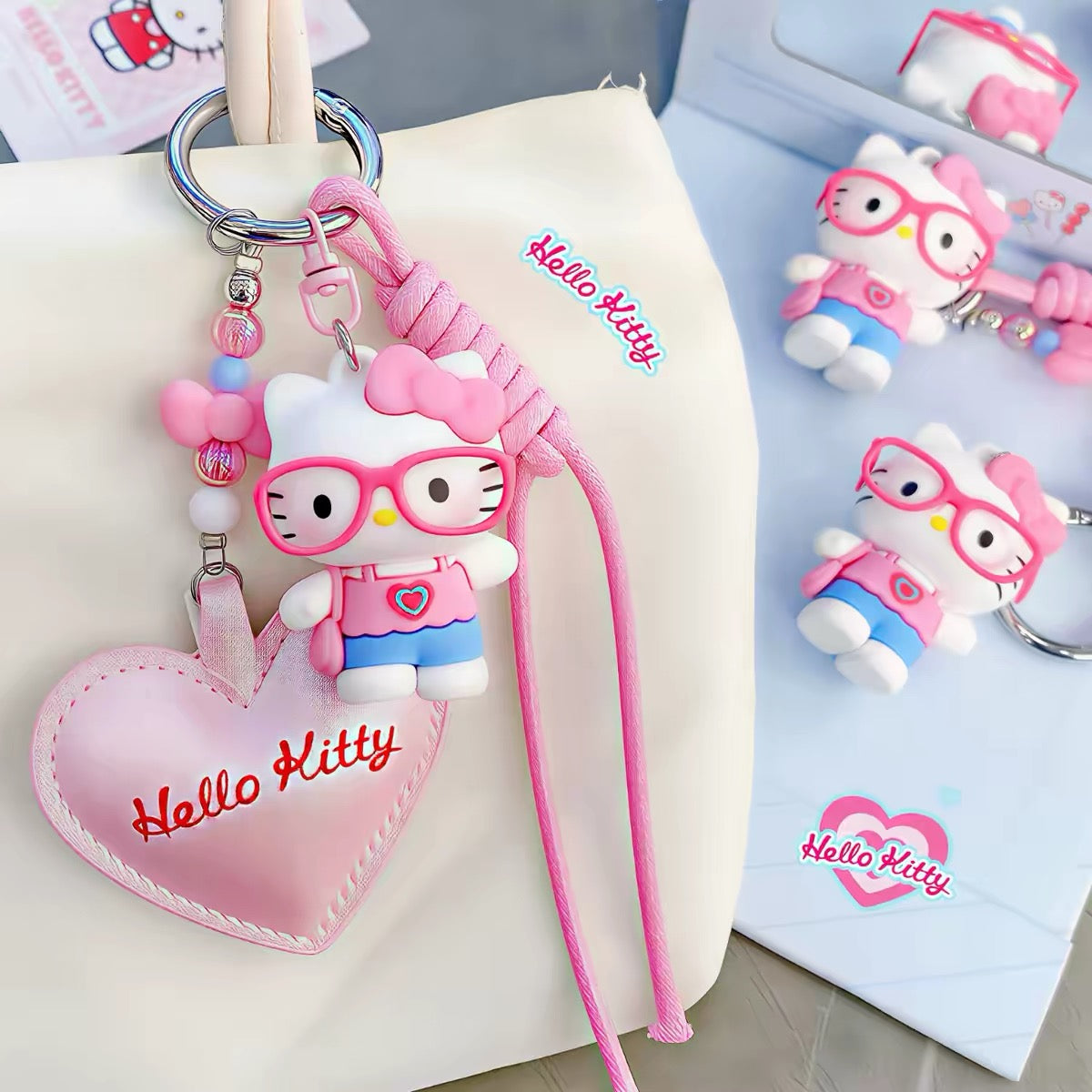 Licensed Hello Kitty PVC Rubber Keychain/ Bag Charm