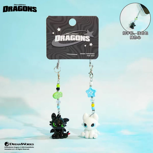 Licensed Baimao How to Train Your Dragon Toothless Couple Keychain | Phone Strap