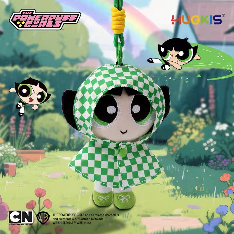 Licensed Hugkis The PowerPuff Girl Raincoat Plush Keychain
