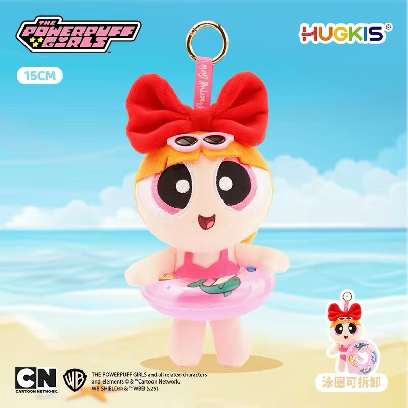 Licensed Hugkis The PowerPuff Girl Beach Fit Plush Keychain