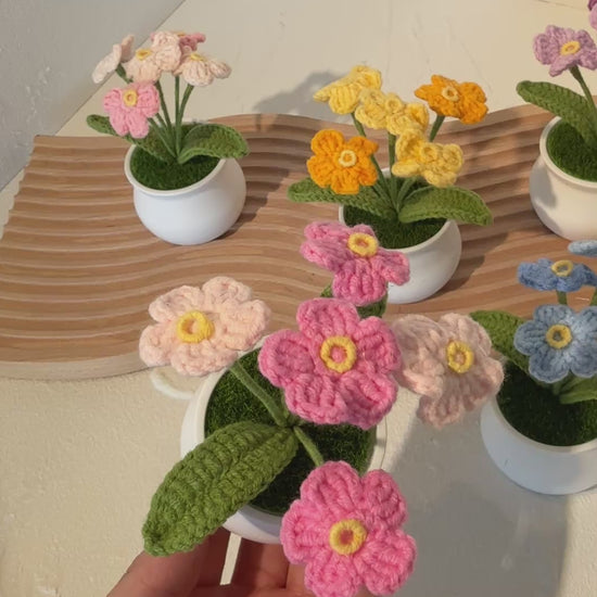 CROCHET FLOWER POT.