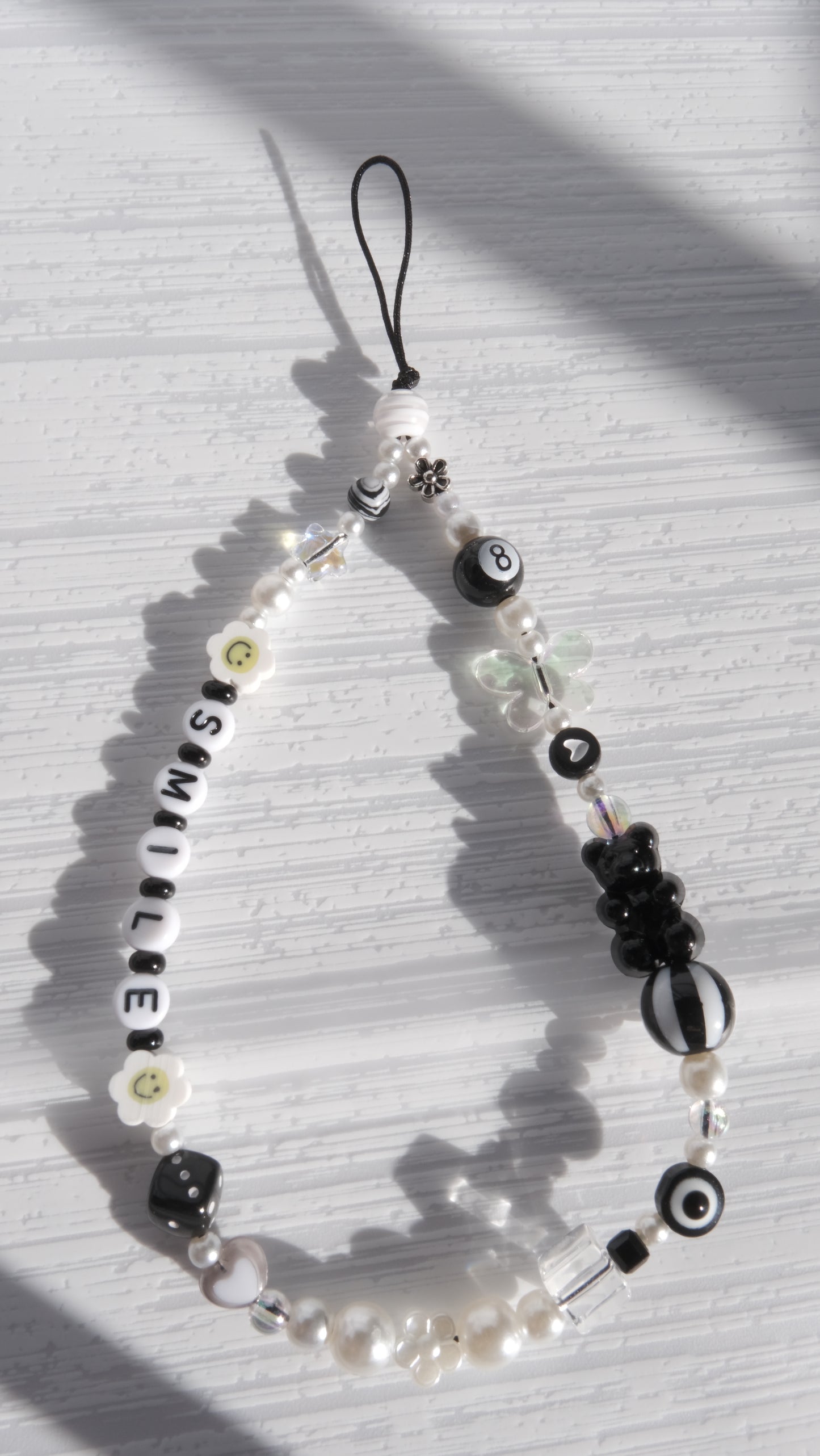 Smile Beaded Phone Strap