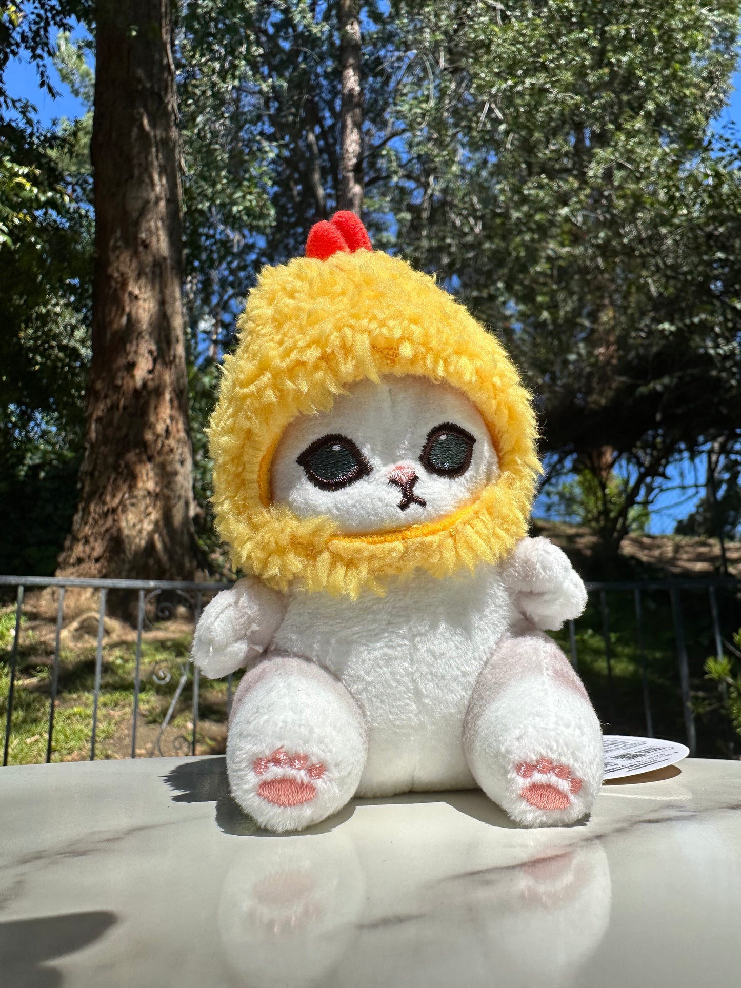 Shrimp Tempura Cat Plush Keychain, Detail
